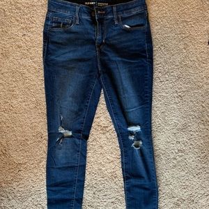 Old Navy Women’s Mid Rise Rockstar Distress Jeans